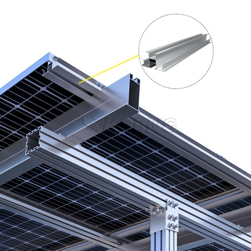 Posto auto coperto solare fotovoltaico con sistema di montaggio per posto auto coperto impermeabile personalizzato in Cina all'ingrosso