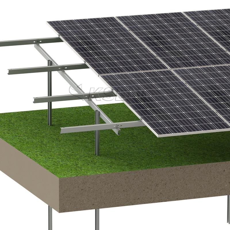 Struttura delle staffe di montaggio a terra del pannello solare fotovoltaico in acciaio al carbonio Kseng per il sistema di energia solare