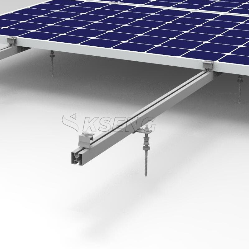 Sistema di montaggio su tetto in alluminio fotovoltaico con binario di montaggio per pannelli solari