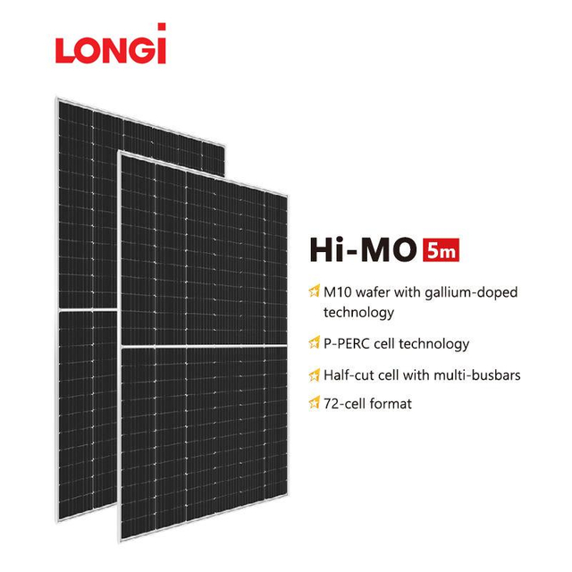 Pannello solare fotovoltaico Longi 144 a mezza cella all'ingrosso Moduli solari mono vetro singolo 540W 545W 550W