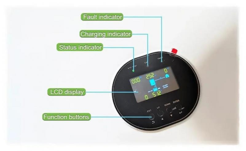 Growatt Spf 6000 Es Plus 48V 6000W Inverter Solare Ibrido Off Grid Monofase