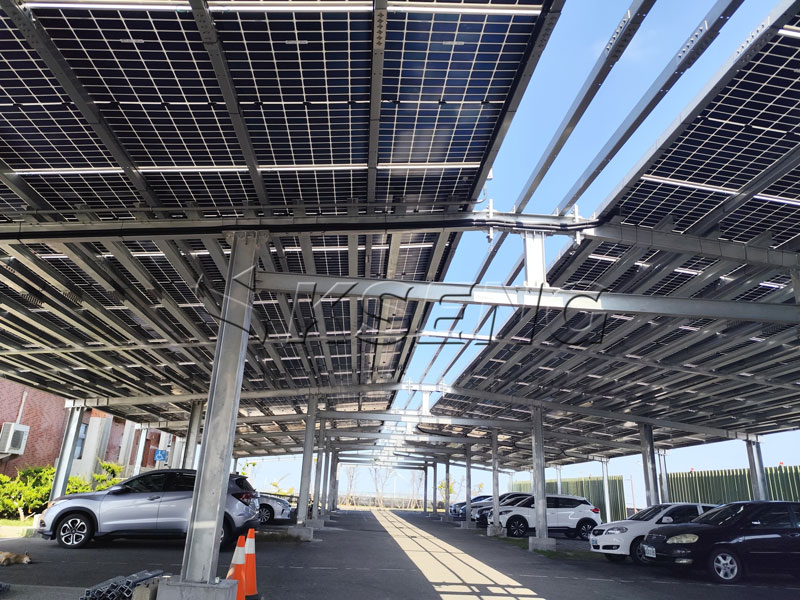  Sistema di tettoia per posto auto coperto solare commerciale per parco uffici