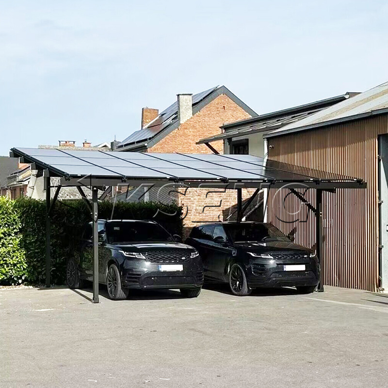 sistema di montaggio per posto auto coperto solare