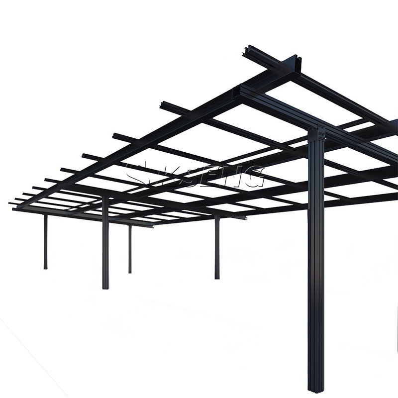 Posto auto coperto solare nero elegante di alta qualit&agrave;