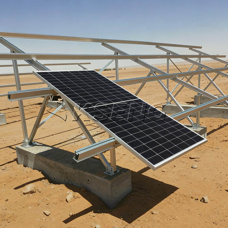 progetto di montaggio solare con base in cemento AL6005-T5