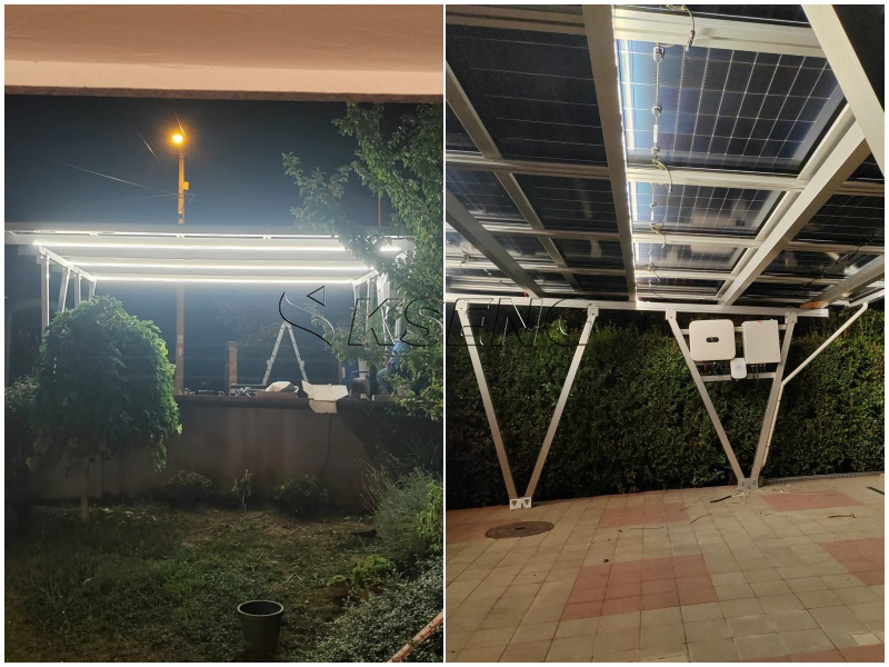 Posto auto coperto solare residenziale