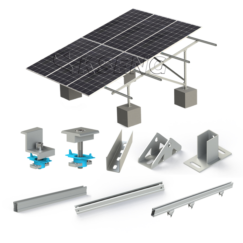 Kit rack per montaggio a terra del pannello solare in acciaio al carbonio