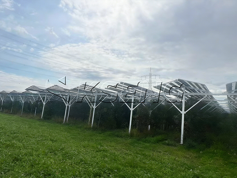 Sistema di montaggio agrivoltaico ad alta efficienza nel progetto agrivoltaico francese