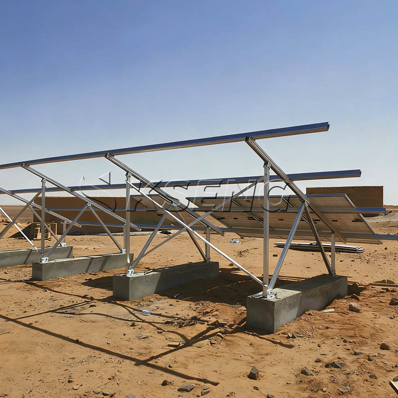 Struttura di montaggio solare per fondazione in calcestruzzo Kseng AL6005-T5