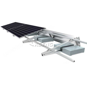 Montaggio solare con zavorra triangolare per tetto piano