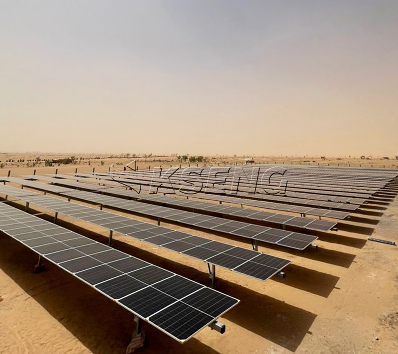 Inseguitore solare a asse singolo in Mauritania