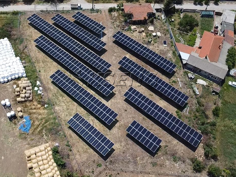 Progetto di terra inseguitore ad asse singolo da 280 kW in Bulgaria