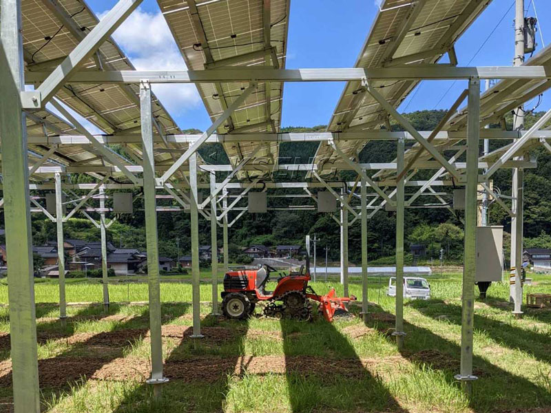 Sistema di montaggio a terra agricolo con struttura del parco solare Zn-Al-Mg