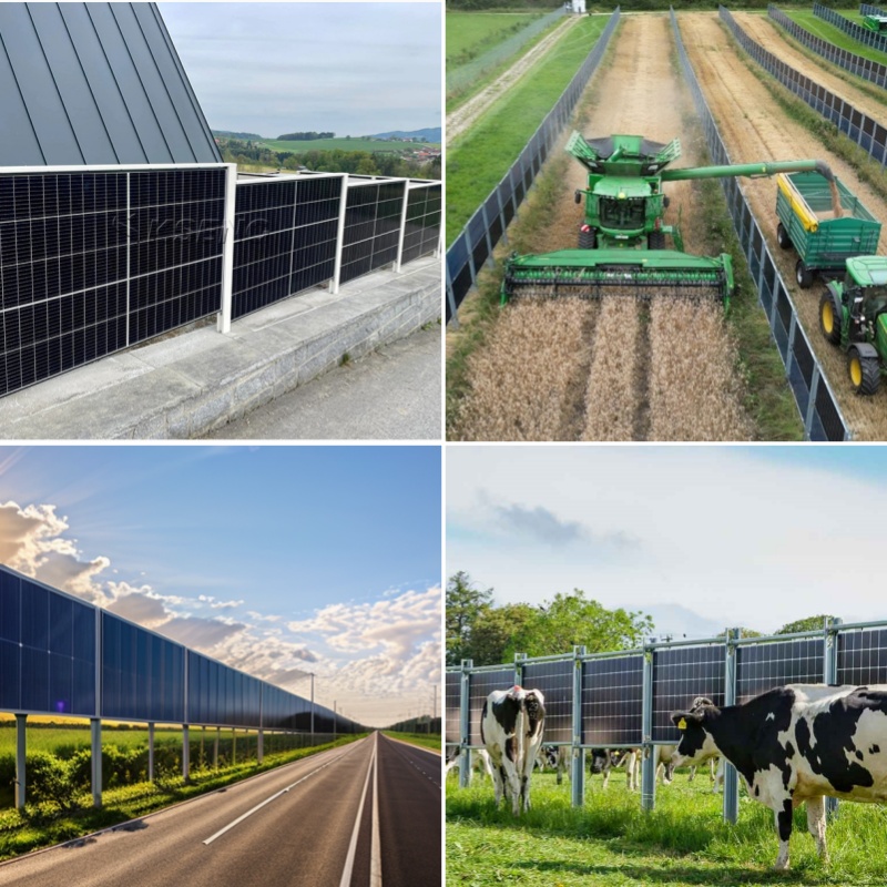 Sistemi di montaggio fotovoltaico bifacciale verticale solare