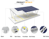 Sistema di montaggio per posto auto coperto fotovoltaico con struttura di parcheggio solare in alluminio solare