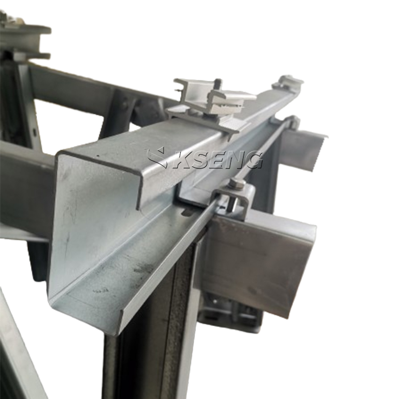 Scaffalature solari per montaggio a terra in acciaio rivestito in Zn-Al-Mg
