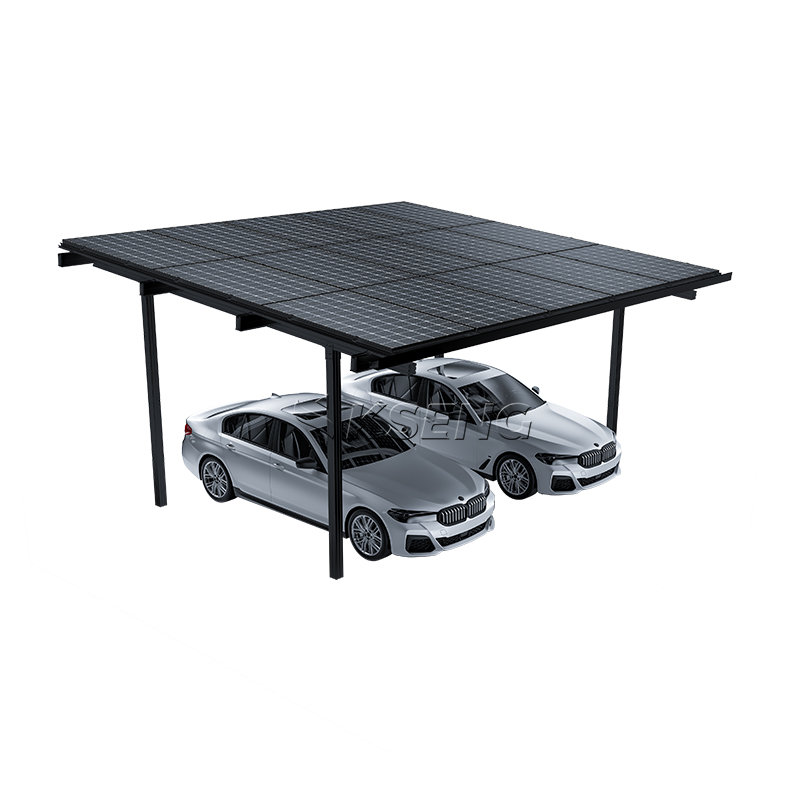 Posto auto coperto solare nero elegante di alta qualit&agrave;
