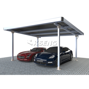 Sistema di scaffalature per posto auto coperto solare Struttura in alluminio resistente al vento e resistente all'acqua