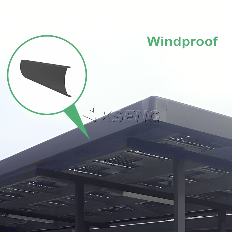 Struttura per posto auto coperto solare antivento