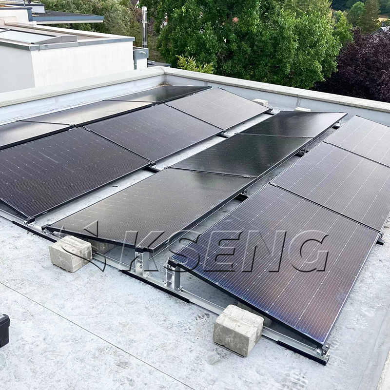 Nuovo design Pannelli solari Sistema di montaggio su tetto piano Staffa per zavorra fotovoltaica