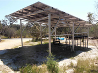 Posto auto coperto solare australiano per 2 auto