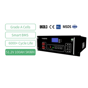 Batteria agli ioni di litio Kseng 51.2V 100Ah montata su rack 5kw 10kw 20kw 30kw Sistemi solari Lifepo4 Batteria