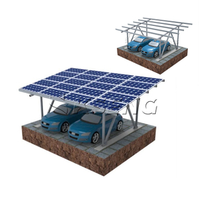 Sistema di montaggio per posto auto coperto fotovoltaico con struttura di parcheggio in alluminio solare