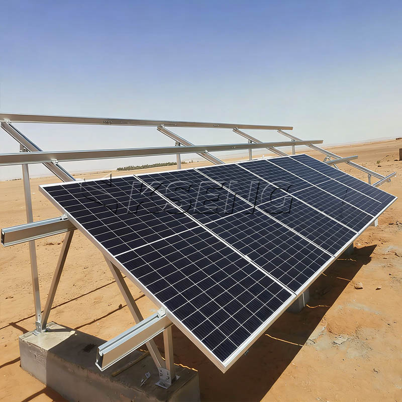 Struttura di montaggio solare per fondazione in calcestruzzo Kseng AL6005-T5