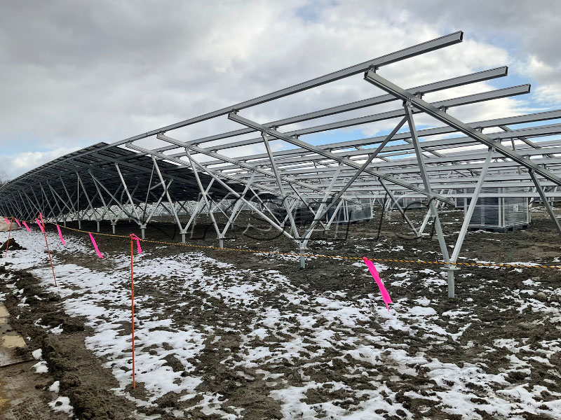 Design con staffa FV in alluminio ad alta resistenza resistente al carico di neve