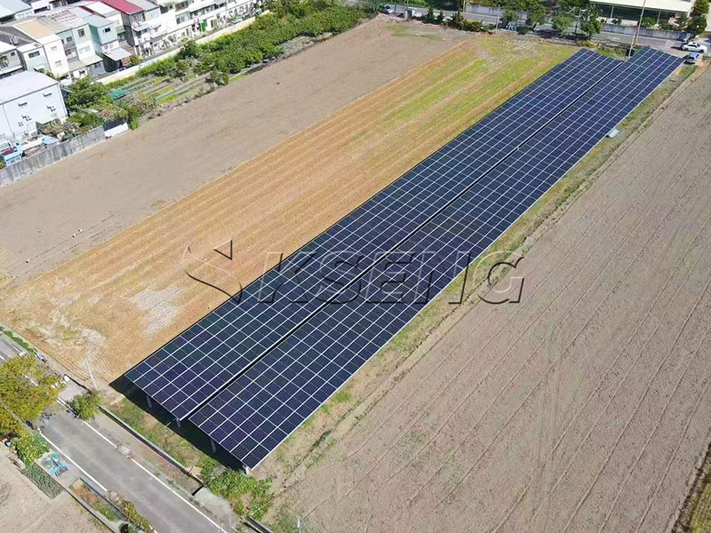 Progetto del sistema di montaggio solare a terra da 396,15 kW nella contea di Changhua, Taiwan | Struttura di montaggio fotovoltaico in acciaio al carbonio di Kseng