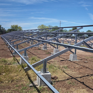 Sistema di montaggio a terra solare in acciaio al carbonio zinco alluminio magnesio per fondamenta in calcestruzzo
