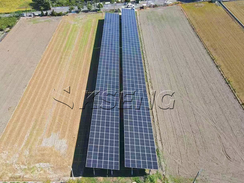 Struttura di montaggio solare a terra in acciaio al carbonio di Kseng-Energy