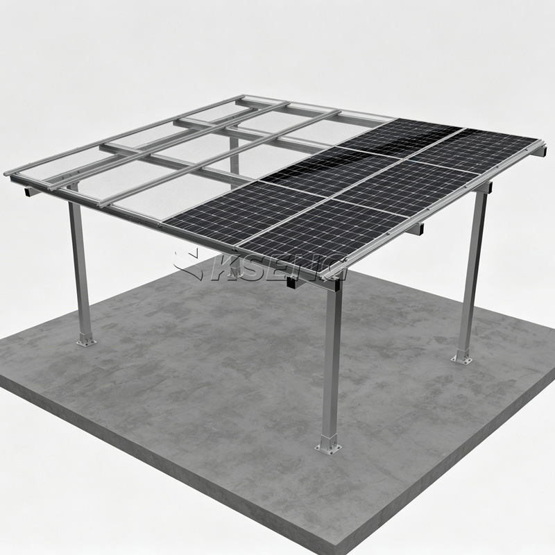 Tettoia per posto auto coperto solare in alluminio durevole in stock UE con garanzia di 10 anni