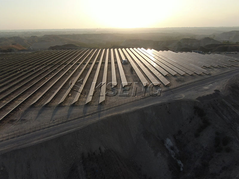 Struttura-impianto-solare-fotovoltaico-a-terra-Namangan-cemento-da-18 MW-Kseng