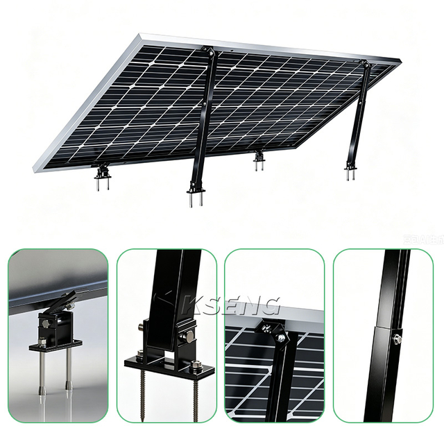 Staffe solari in alluminio KSENG Supporto per gamba anteriore posteriore regolabile (intervallo di angolazione 10-15 &deg;, 15-30 &deg;, 30-60 &deg;)